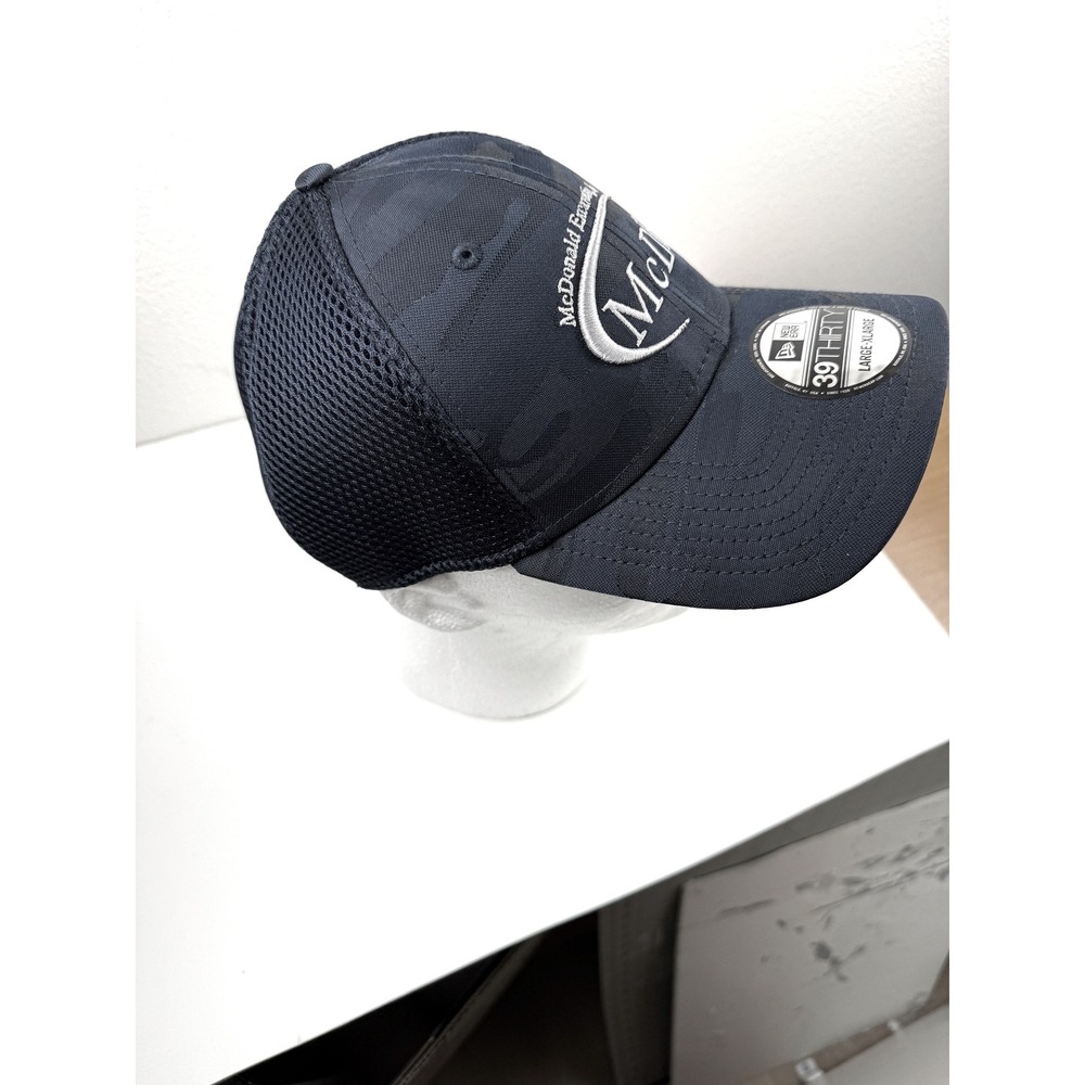 New Era 39THIRTY McDonald Excavating Blue Camo Mesh Stretch Fit Hat Large-XLarge - Picture 3 of 8